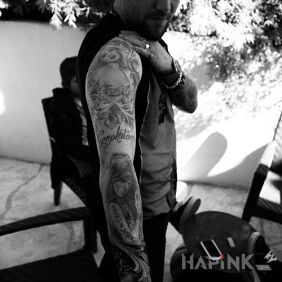 Tattoo Bam Margera - Tattoo Sleeve on the upper arm motif: famous people