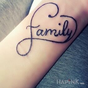 Tattoo Tattoo on the wrist motif: lettering