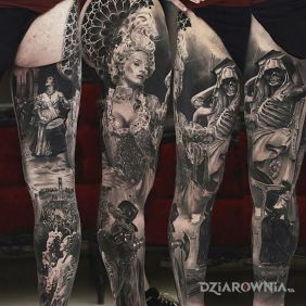 Tatuaż Tatuaż na wagę złota na łydce motyw: 3D