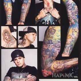 Tattoo Benji Madden - tattoo overview on the neck motif: famous people