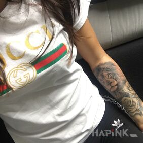 Tattoo Lion on the forearm motif: animals
