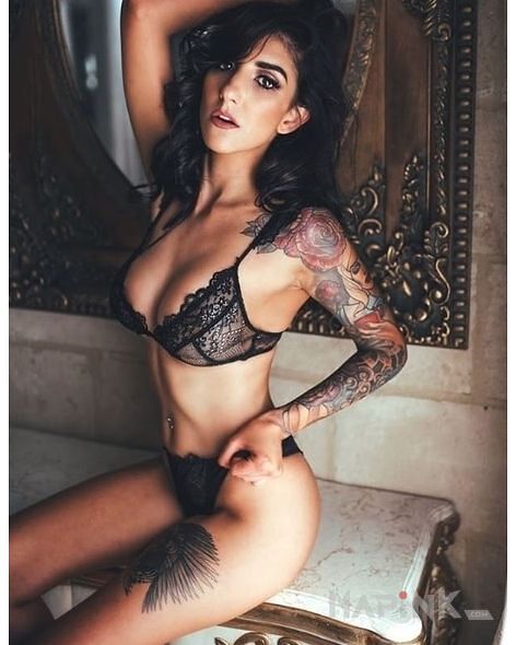 Tattoo Ksiezniczka persji in sexy motif on the forearm
