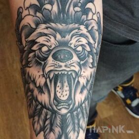 Tattoo What do you think of the performance? on the forearm motif: animals