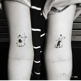 Tattoo Hit on amen on the upper arm motif: characters