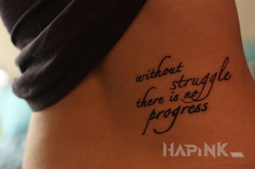 Tattoo Walka in lettering motif on the back