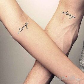 Tattoo Always on the forearm motif: Love