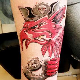 Tattoo Eagle on the forearm motif: animals