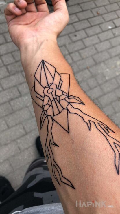Tattoo Jeleń in animals motif on the forearm