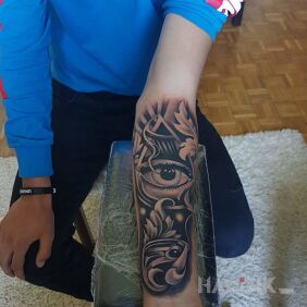 Tattoo Illuminati on the forearm motif: other