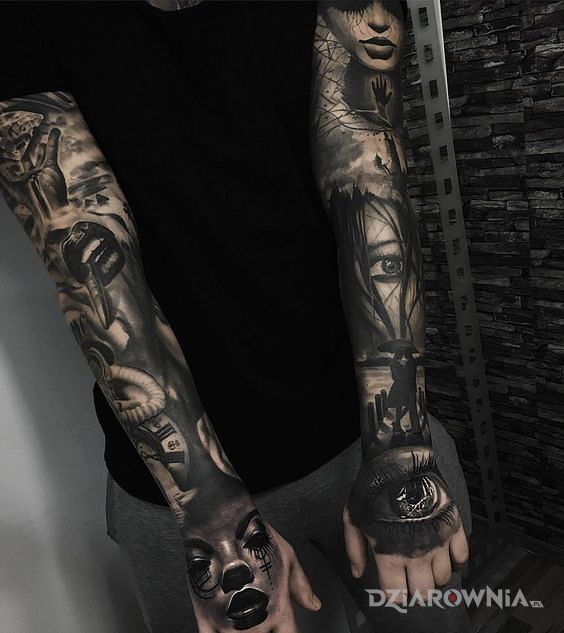Tatuaż złoooooo w motywie 3D na dłoni