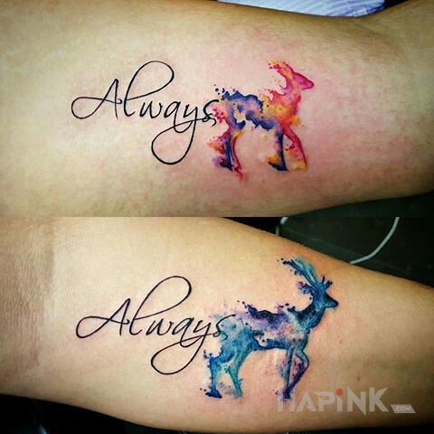 Tattoo Always in Love motif on the forearm