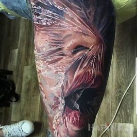 Tattoo Realism 500% on the upper arm motif: 3D style: realistic