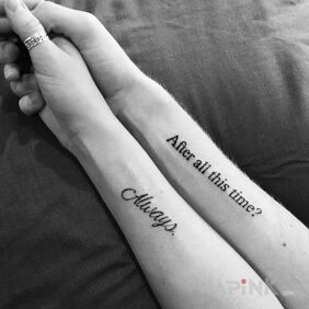 Tattoo Always on the forearm motif: Love