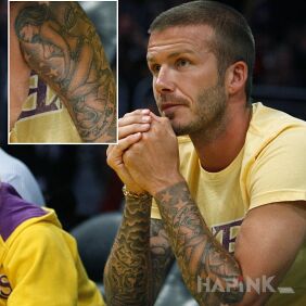 Tattoo David Beckham - first tattoos on forearms on the forearm motif: famous people