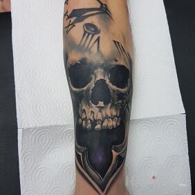 Tattoo Hand on the forearm motif: 3D