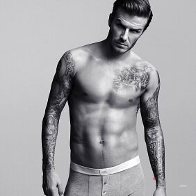 Tattoo David Beckham - two sleeves on the upper arm motif: David Beckham