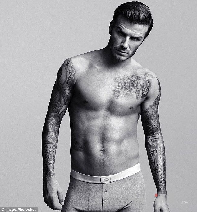 Tattoo David Beckham - dwa rękawy in sleeves motif on the upper arm