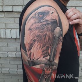 Tattoo Patriotic? on the upper arm motif: patriotic