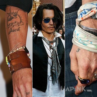 Tattoo Johnny Depp - tatuaż jack in Johnny Depp motif on the forearm