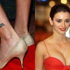 Penélope Cruz - tatuaż na nodze