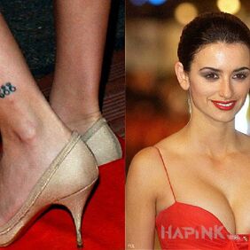Tattoo Penélope Cruz - tattoo on the leg on the leg motif: famous people