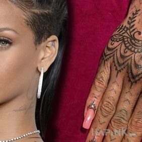 Tattoo Rihanna - arm tattoo on the hand motif: Rihanna