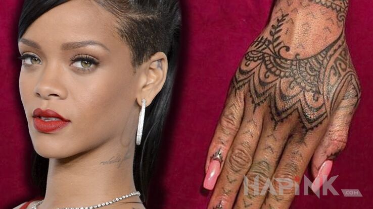 Tattoo Rihanna - tatuaż na ręku in Rihanna motif on the hand
