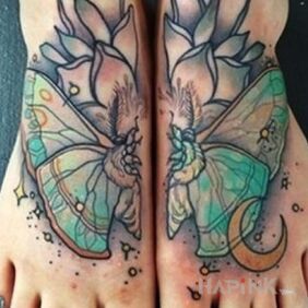Tattoo Butterflies on the foot motif: animals