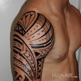 Tattoo Polynesian arm tattoo on the upper arm style: Polynesian