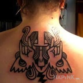 Tattoo Music for live on the back motif: characters