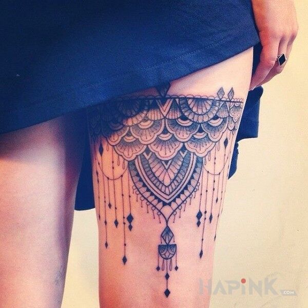 Tattoo Fajny wzór in other motif on the leg
