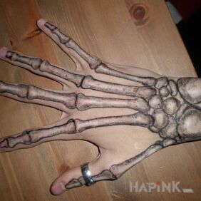 Tattoo Hand bones on the hand motif: other