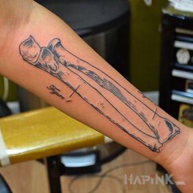 Tattoo Bones of the forearm on the forearm motif: other