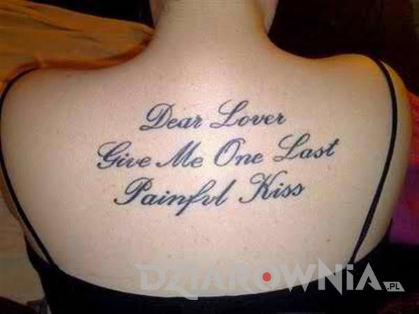 Tatuaż napis miłosny