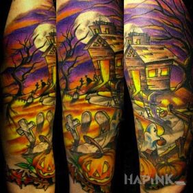 Tattoo Halloween on the upper arm motif: other
