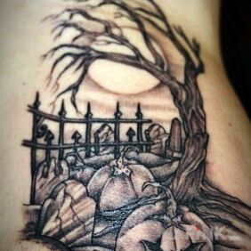 Tattoo Halloween pumpkins 2 on the forearm motif: other