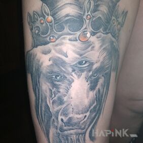 Tattoo Capricorn on the leg motif: zodiac signs