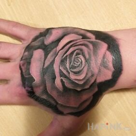 Tattoo Rose ;) on the hand motif: flowers