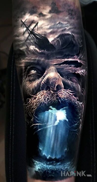 Tattoo Tatuaż nie do opisania in 3D motif on the forearm