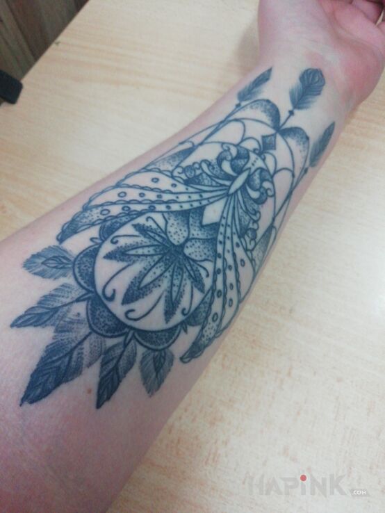 Tattoo Pierwsza sesja☺️☺️ in other motif on the forearm