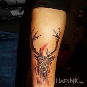 Tattoo Deer ;) on the forearm motif: animals