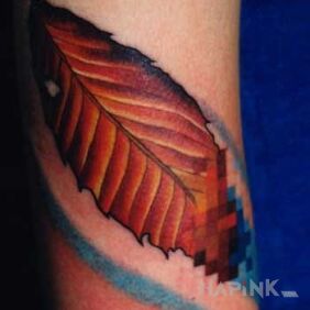 Tattoo Leaf 2 on the forearm motif: other