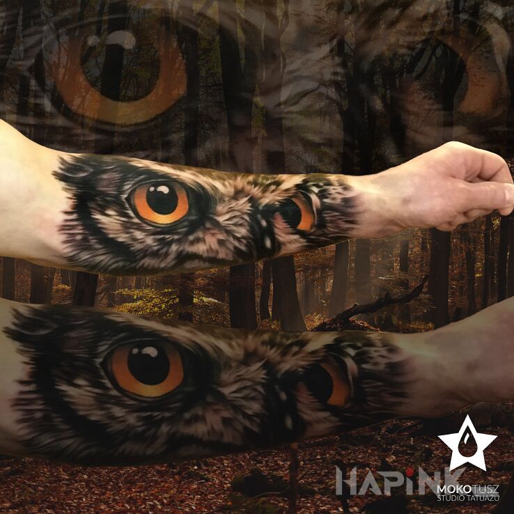 Tattoo Realistycznie i w kolorze in 3D motif and realistic style on the forearm