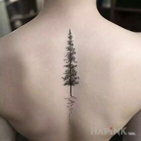 Tattoo Christmas Tree on the back motif: other