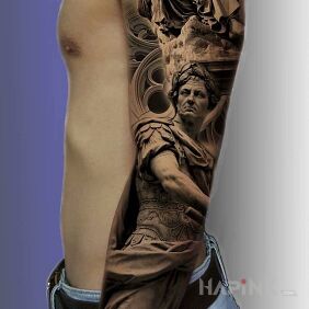 Tattoo Exalted angels on the upper arm motif: 3D style: realistic