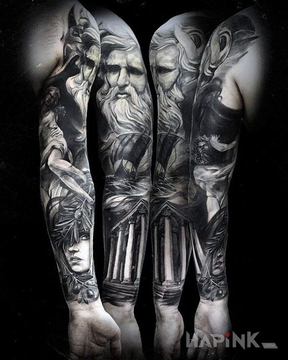 Tattoo Mężczyzna i kobieta in 3D motif on the upper arm