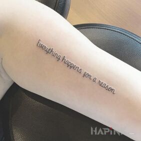 Tattoo For some reason on the upper arm motif: lettering