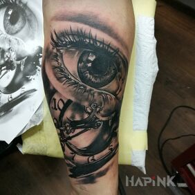 Tattoo Eye on the forearm motif: other