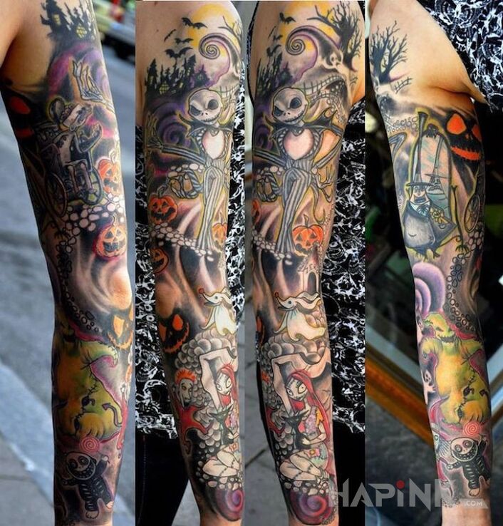 Tattoo Martwa panna młoda in characters motif on the forearm