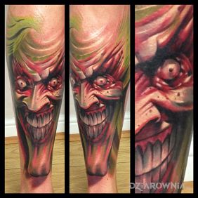 Tatuaż Joker na przedramieniu motyw: postacie